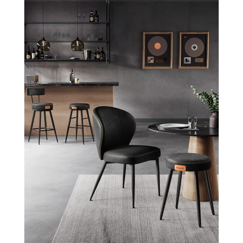 Bhairs Sgabello Da Bar Ergonomico In Velluto Con Sollevamento Meccanico, Girevole, Moderno, Per Cucina E Isola, Altezza Bancone, Multicolore