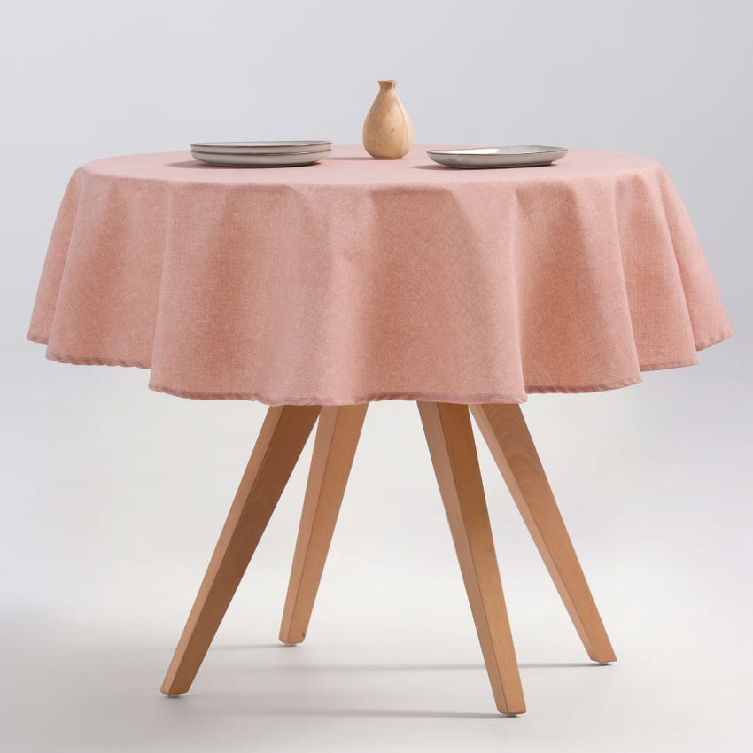 Douceur D'Intérieur Tovaglia Rotonda Linea – Diametro 180 Cm, Poliestere Antimacchia, Stampa Elegante