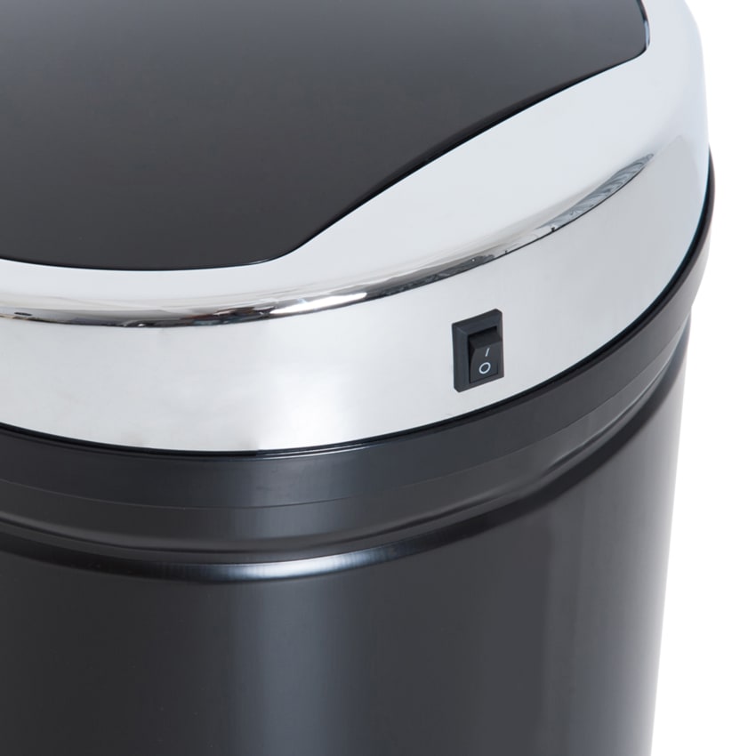 Patumiera Intelligente Tower T838028BLK 50L Con Sensore A Infrarossi - Cestino Automatico In Acciaio Inox Nero Per Casa O Ufficio