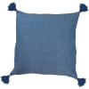 Fodera per cuscino quadrato cotone 50x50 blu greco
