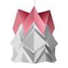 Pantalla origami pequeña blanca y rosa en papel