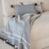 Plaid cotone grigio medio 130x170 cm