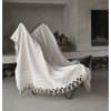 Plaid cotone tortora chiaro 130x170 cm