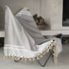 Plaid coton taupe 160x250