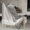 Plaid cotone tortora 160x250 cm