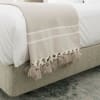 Plaid cotone tortora chiaro 160x250 cm
