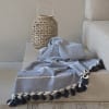 Plaid cotone blu petrolio 130x170 cm
