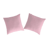 2 fundas de almohada de algodón 65x65 cm rosa