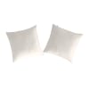 2 Fundas de almohada de algodón 65x65 cm marfíl