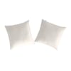 2 Taies d'oreiller en coton 65x65 cm beige