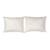 2 fundas de almohada de algodón 50x75 cm marfíl