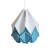 Lámpara para colgar de papel bicolor de origami - Talla XL