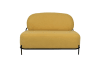 Sofá de tela amarillo de 2 plazas
