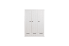 Armoire 3 portes et 3 tiroirs en bois blanc