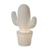 Lámpara de mesa original decorativa con forma de cactus blanco