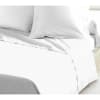 Draps de lit en coton blanc 240x300