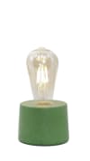 Lampe cylindrique en béton vert fabrication artisanale