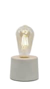 Lampe cylindrique en béton beige fabrication artisanale