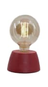 Lampe dôme en béton rouge fabrication artisanale