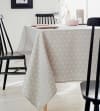 Nappe rectangulaire "scandinave" polyester beige 150x250 cm