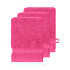 Lot de 3 gants de toilette 550 g/m² rose indien 16x22 cm