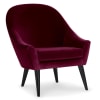 Fauteuil 1 Place Scandinave En Velours Vert - Pieds En Bois D'hévéa, Style Bjorn - 7