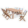 Tavolo da giardino rettangolare allungabile in eucalipto 8 posti legno