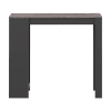 Table bar effet bois noir et béton
