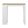 Table bar effet bois blanc et chêne naturel