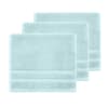 Lot de 3 serviettes invité 600 g/m² bleu arctic 30x50 cm