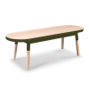 Mesa de centro de madera maciza de fresno 140 cm
