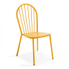 Chaise bistrot en métal jaune