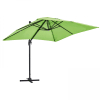 Parasol déporté rotatif 360° 2x3m en aluminium vert