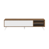 Mueble de tv efecto madera nogal y blanco