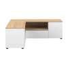 Mueble de tv efecto madera blanco y roble natural