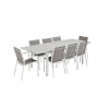 Tavolo da giardino allungabile in alluminio 8 posti bianco