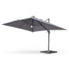 Parasol déporté solaire LED gris 3x4m