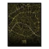 Poster Parigi Mappa di Notte 40x50