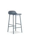 Chaise de bar avec structure en métal bleu 65cm