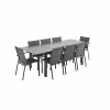 Tavolo da giardino allungabile in alluminio 8 posti antracite