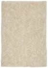 Handgewebter Flokati-Teppich aus Schurwolle - Natural - 120x180 cm