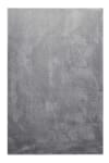 Teppich uni aus flachem Velours in Grau, 160x230