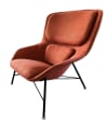 Design-Sessel aus Stoff, orange