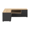 Mueble de tv efecto madera negro y roble natural