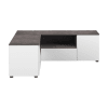 Mueble de tv efecto madera blanco y hormigón
