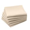 Lot de 6 serviettes en coton traite Teflon, Sable 45 x 45