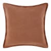 Housse de coussin en lin orange 50x50 cm