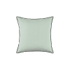 Housse de coussin en lin vert 40x40 cm