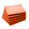 Lot de 6 serviettes en coton traite Teflon, Mandarine 45 x 45