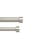 Doppelgardinenstange - 91 bis 167 cm, Nickel, D25 mm